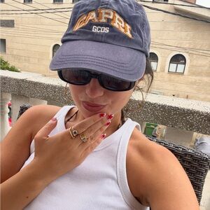 GCDS Capri Embroidered Navy Baseball Cap